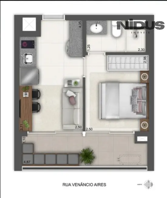 Apartamento com 1 quarto à venda, 32m2 em Vila Pompéia, São Paulo - SP - imagem 6 Foto 6 de Apartamento com 1 quarto à venda, 32m2 em Vila Pompéia, São Paulo - SP