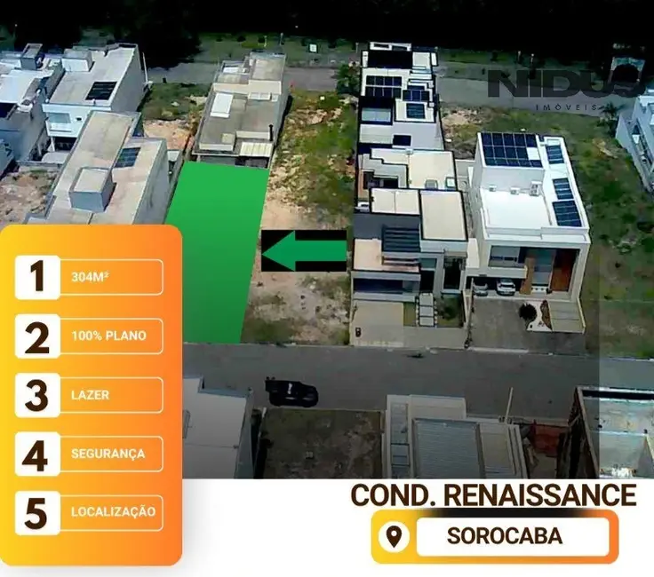 Foto 2 de Terreno / Lote à venda, 305m2 em Sorocaba - SP