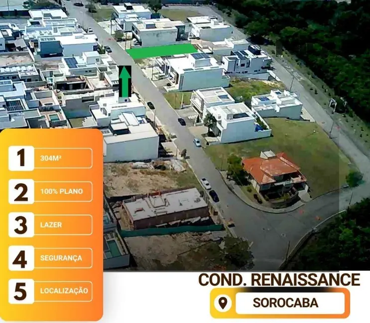 Foto 4 de Terreno / Lote à venda, 305m2 em Sorocaba - SP