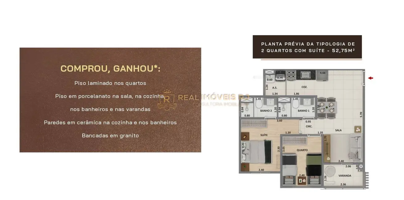Apartamento à venda e para alugar, 60m2 em Rio De Janeiro - RJ - imagem 7 Foto 7 de Apartamento à venda e para alugar, 60m2 em Rio De Janeiro - RJ