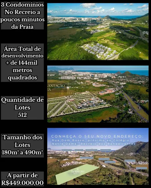 Foto 1 de Terreno / Lote à venda em Recreio dos Bandeirantes, Rio De Janeiro - RJ