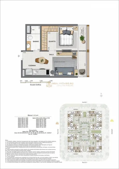 Foto 2 de Apartamento com 1 quarto à venda, 34m2 em Rio De Janeiro - RJ