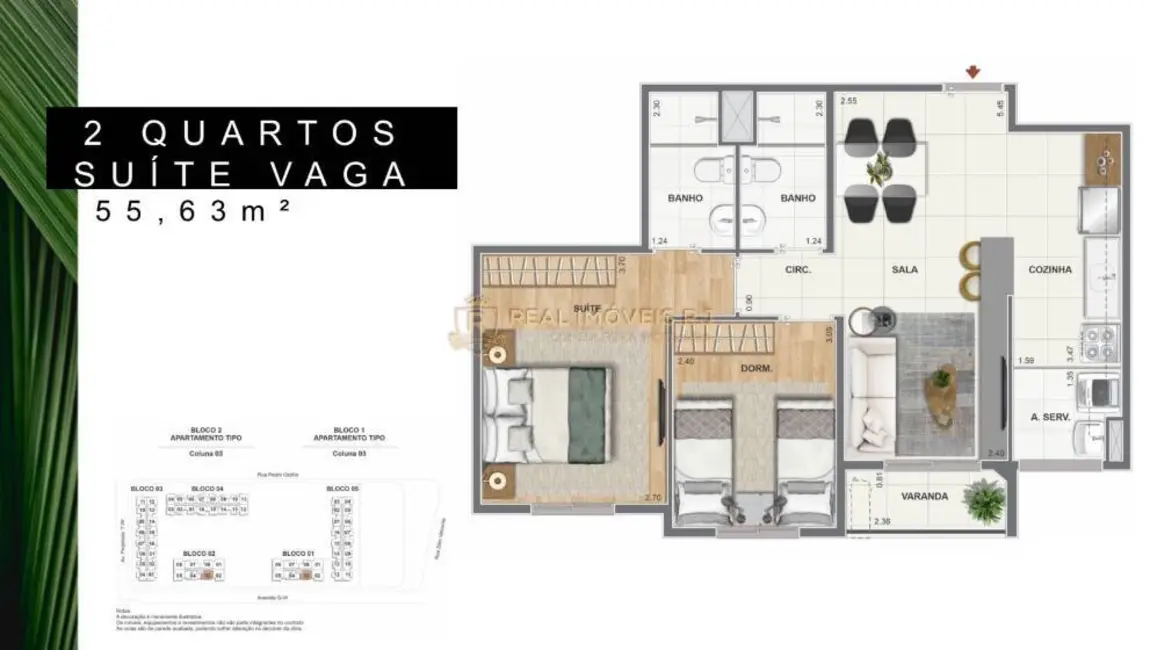 Foto 2 de Apartamento com 2 quartos à venda, 55m2 em Recreio dos Bandeirantes, Rio De Janeiro - RJ