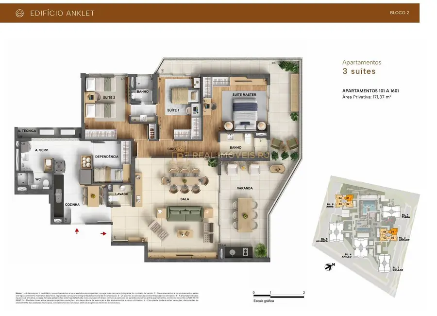 Apartamento com 3 quartos à venda, 171m2 em Rio De Janeiro - RJ - imagem 4 Foto 4 de Apartamento com 3 quartos à venda, 171m2 em Rio De Janeiro - RJ