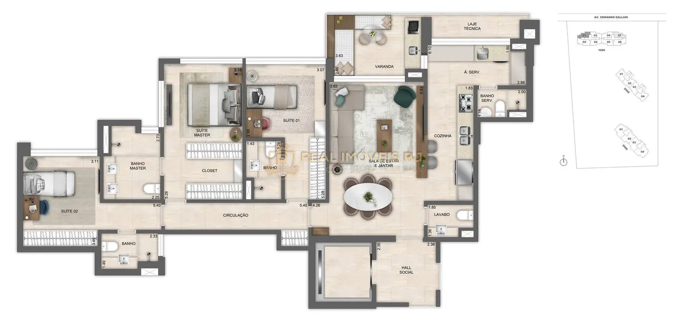 Foto 5 de Apartamento com 3 quartos à venda, 120m2 em Barra da Tijuca, Rio De Janeiro - RJ