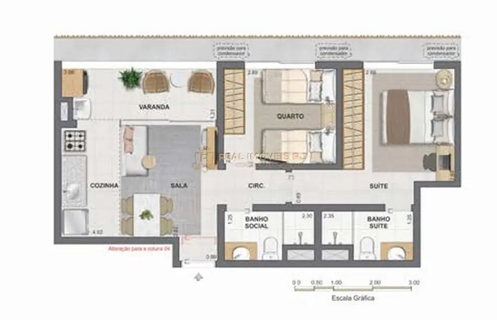 Foto 9 de Apartamento com 2 quartos à venda, 52m2 em Rio De Janeiro - RJ
