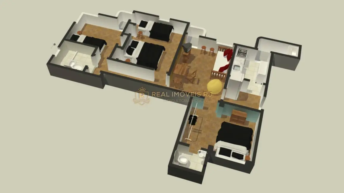 Foto 3 de Apartamento com 3 quartos à venda, 76m2 em Glória, Rio De Janeiro - RJ