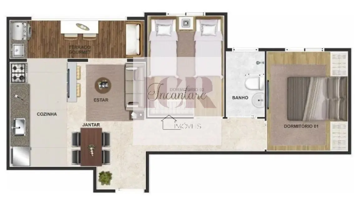 Apartamento com 2 quartos à venda, 48m2 em Jardim São Carlos, Sorocaba - SP - imagem 2 Foto 2 de Apartamento com 2 quartos à venda, 48m2 em Jardim São Carlos, Sorocaba - SP