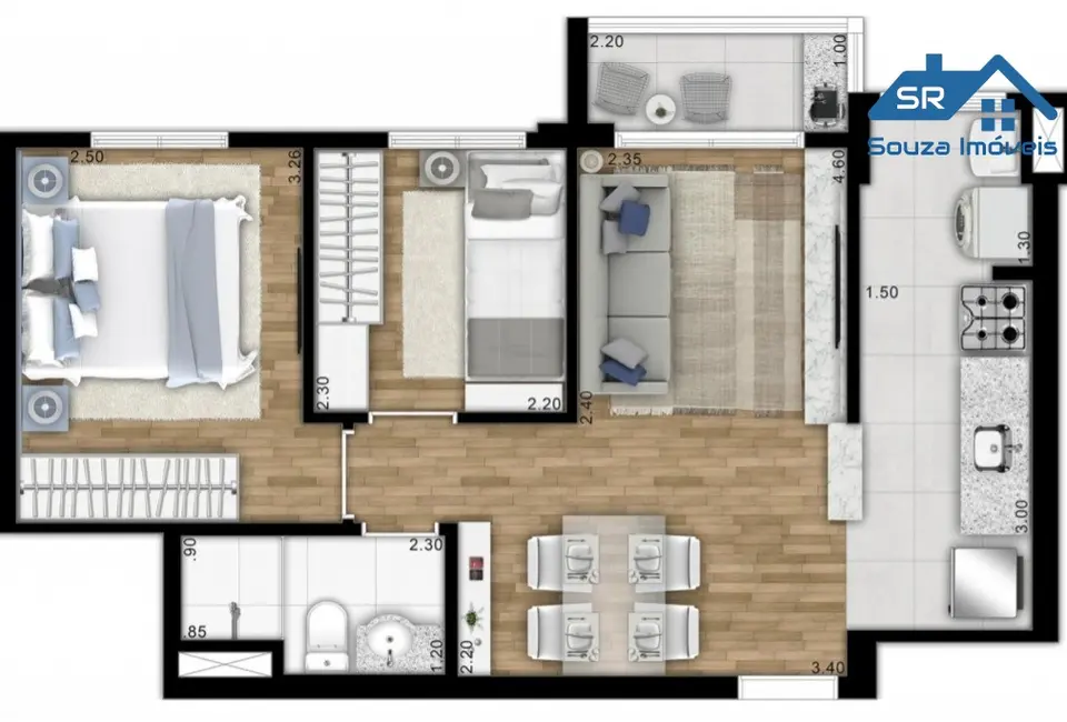 Apartamento com 2 quartos à venda, 45m2 em Vila Galvão, Guarulhos - SP - imagem 4 Foto 4 de Apartamento com 2 quartos à venda, 45m2 em Vila Galvão, Guarulhos - SP