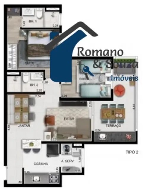 Foto 4 de Apartamento com 2 quartos à venda, 67m2 em Gopoúva, Guarulhos - SP