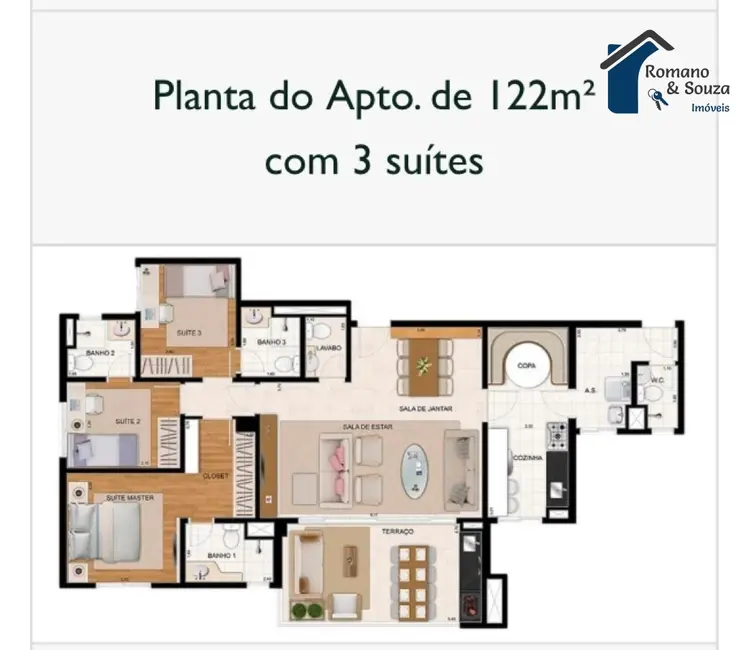 Foto 6 de Apartamento com 3 quartos à venda, 122m2 em Guarulhos - SP