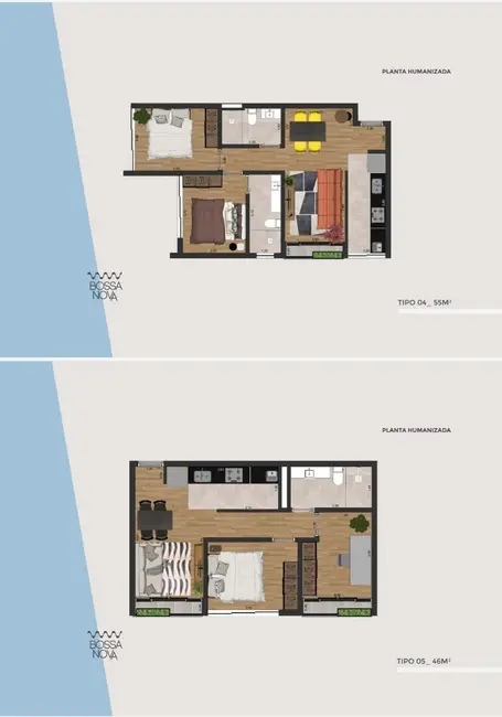 Apartamento com 2 quartos à venda, 46m2 em Residencial Greenville, Pocos De Caldas - MG - imagem 8 Foto 8 de Apartamento com 2 quartos à venda, 46m2 em Residencial Greenville, Pocos De Caldas - MG