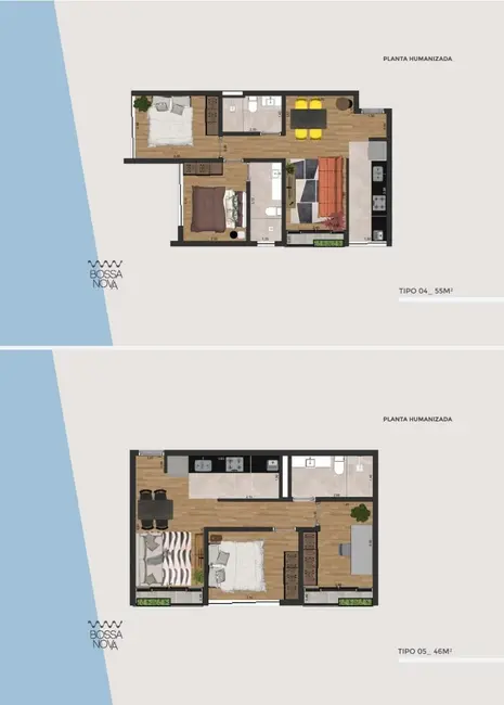 Apartamento com 2 quartos à venda, 46m2 em Residencial Greenville, Pocos De Caldas - MG - imagem 5 Foto 5 de Apartamento com 2 quartos à venda, 46m2 em Residencial Greenville, Pocos De Caldas - MG