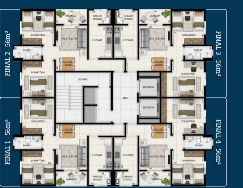 Foto 2 de Apartamento com 2 quartos à venda, 56m2 em Vila Togni, Pocos De Caldas - MG