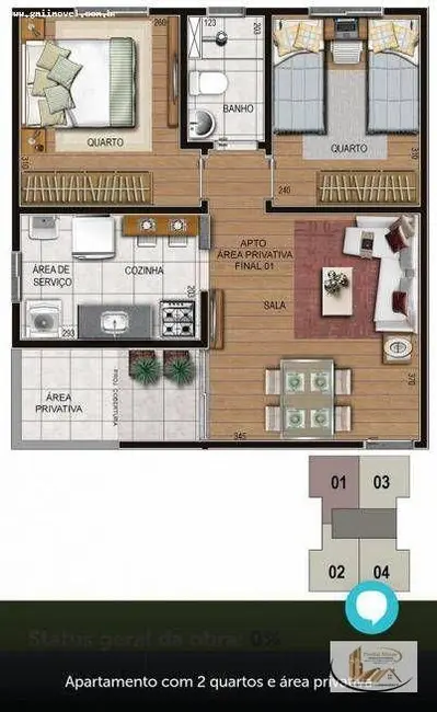 Foto 7 de Apartamento com 2 quartos à venda, 46m2 em Alto Caiçaras, Belo Horizonte - MG