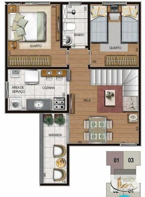 Foto 8 de Apartamento com 2 quartos à venda, 46m2 em Alto Caiçaras, Belo Horizonte - MG