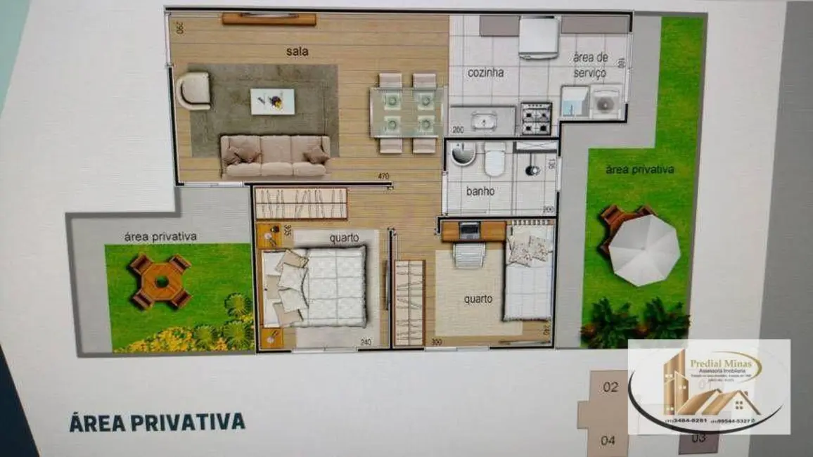 Apartamento com 2 quartos à venda, 43m2 em Diamante (Barreiro), Belo Horizonte - MG - imagem 9 Foto 9 de Apartamento com 2 quartos à venda, 43m2 em Diamante (Barreiro), Belo Horizonte - MG