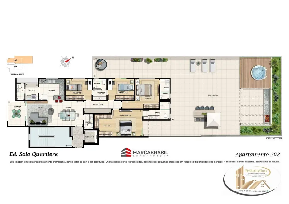 Foto 2 de Apartamento com 4 quartos à venda, 220m2 em Cidade Nova, Belo Horizonte - MG