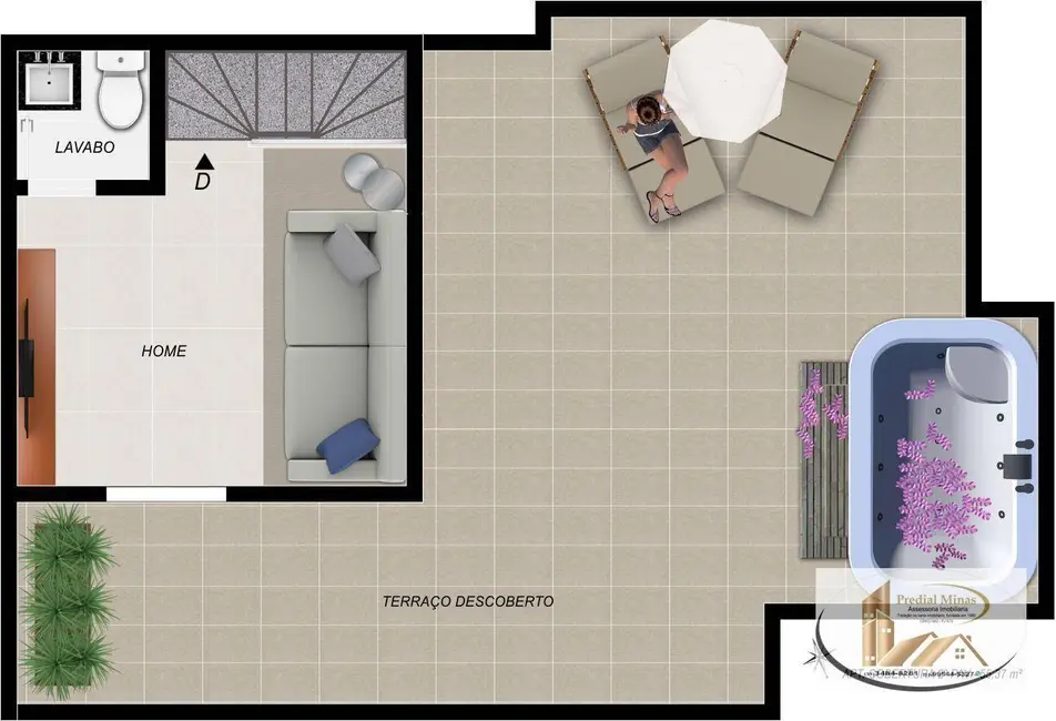 Cobertura com 2 quartos à venda, 91m2 em Santa Efigênia, Belo Horizonte - MG - imagem 5 Foto 5 de Cobertura com 2 quartos à venda, 91m2 em Santa Efigênia, Belo Horizonte - MG