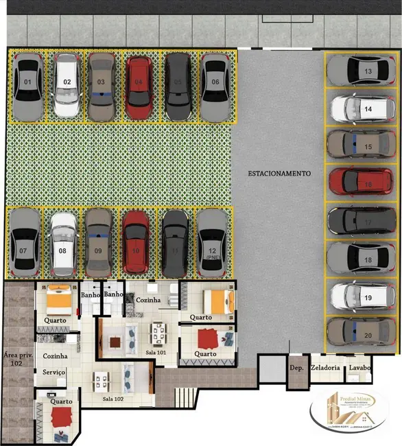 Apartamento com 2 quartos à venda, 69m2 em Vespasiano - MG - imagem 4 Foto 4 de Apartamento com 2 quartos à venda, 69m2 em Vespasiano - MG