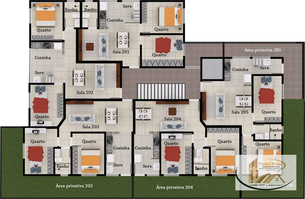 Apartamento com 2 quartos à venda, 69m2 em Vespasiano - MG - imagem 5 Foto 5 de Apartamento com 2 quartos à venda, 69m2 em Vespasiano - MG