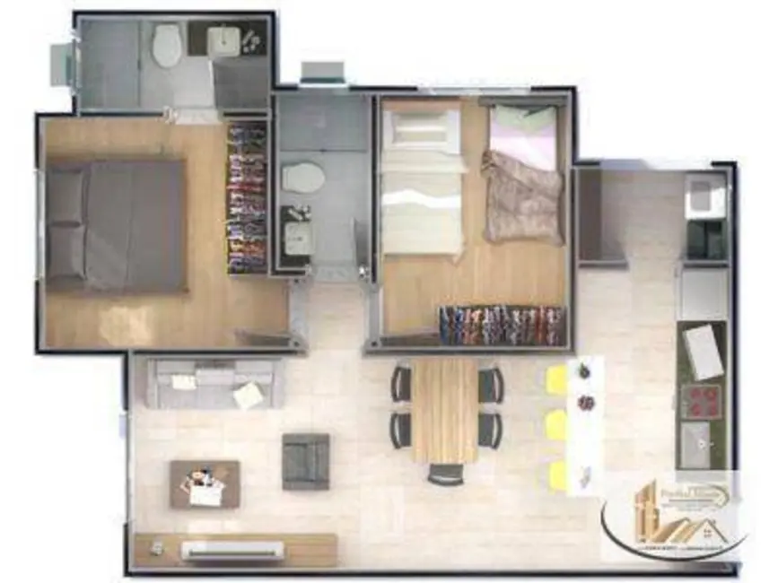 Foto 1 de Apartamento com 2 quartos à venda, 53m2 em Contagem - MG