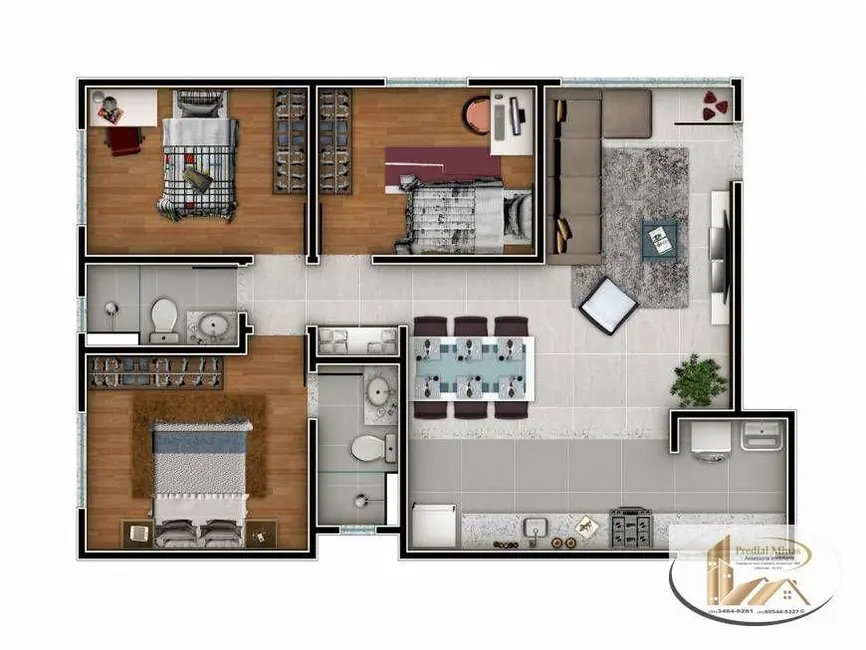 Foto 9 de Cobertura com 3 quartos à venda, 174m2 em Padre Eustáquio, Belo Horizonte - MG