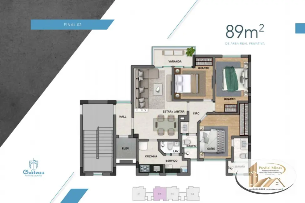 Foto 8 de Cobertura com 3 quartos à venda, 125m2 em Lourdes, Belo Horizonte - MG