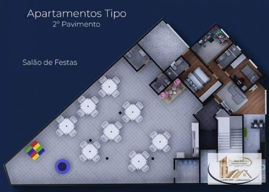 Foto 2 de Cobertura com 3 quartos à venda, 147m2 em Manacás, Belo Horizonte - MG