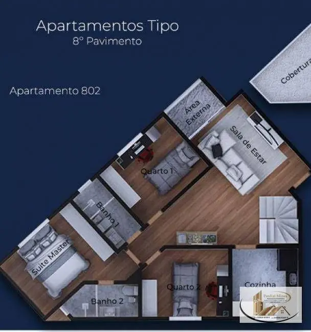 Cobertura com 3 quartos à venda, 147m2 em Manacás, Belo Horizonte - MG - imagem 7 Foto 7 de Cobertura com 3 quartos à venda, 147m2 em Manacás, Belo Horizonte - MG