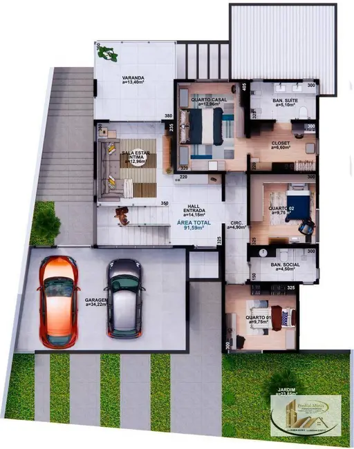 Foto 5 de Casa de Condomínio com 3 quartos à venda, 250m2 em Condomínio Estância dos Lagos, Santa Luzia - MG