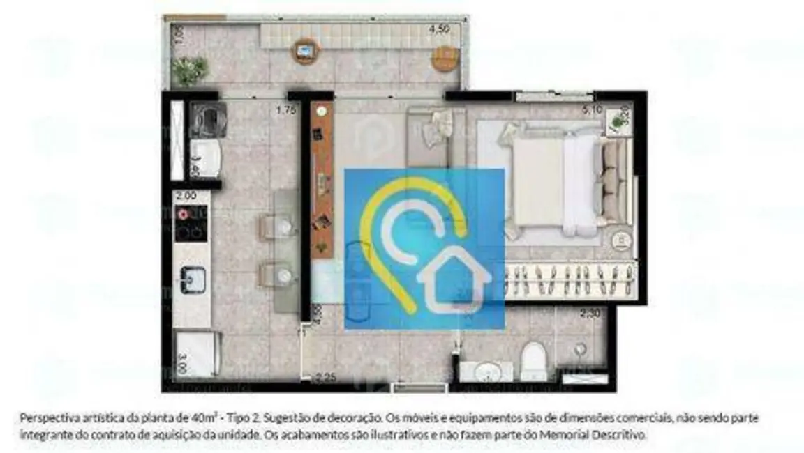 Foto 9 de Apartamento com 1 quarto à venda, 40m2 em Empresarial 18 do Forte, Barueri - SP