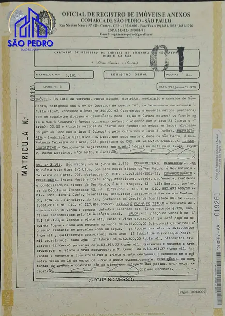 Foto 6 de Terreno / Lote à venda, 3901330m2 em Sao Pedro - SP