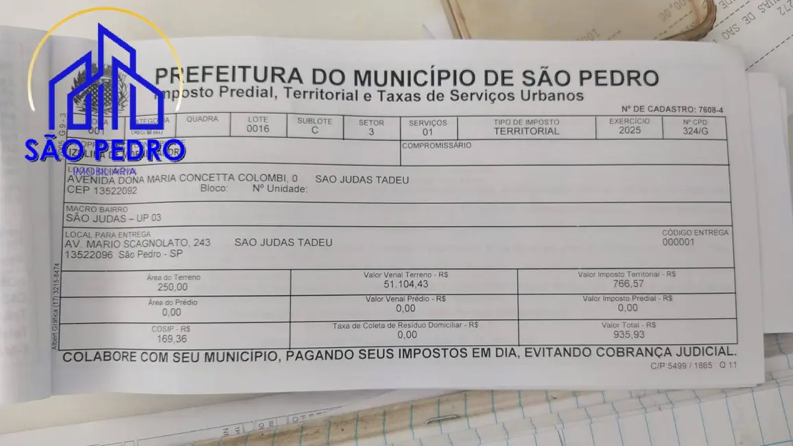 Terreno / Lote à venda, 250m2 em Sao Pedro - SP - imagem 8 Foto 8 de Terreno / Lote à venda, 250m2 em Sao Pedro - SP
