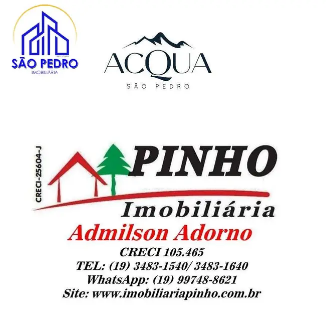 Foto 1 de Terreno / Lote à venda, 1000m2 em Sao Pedro - SP