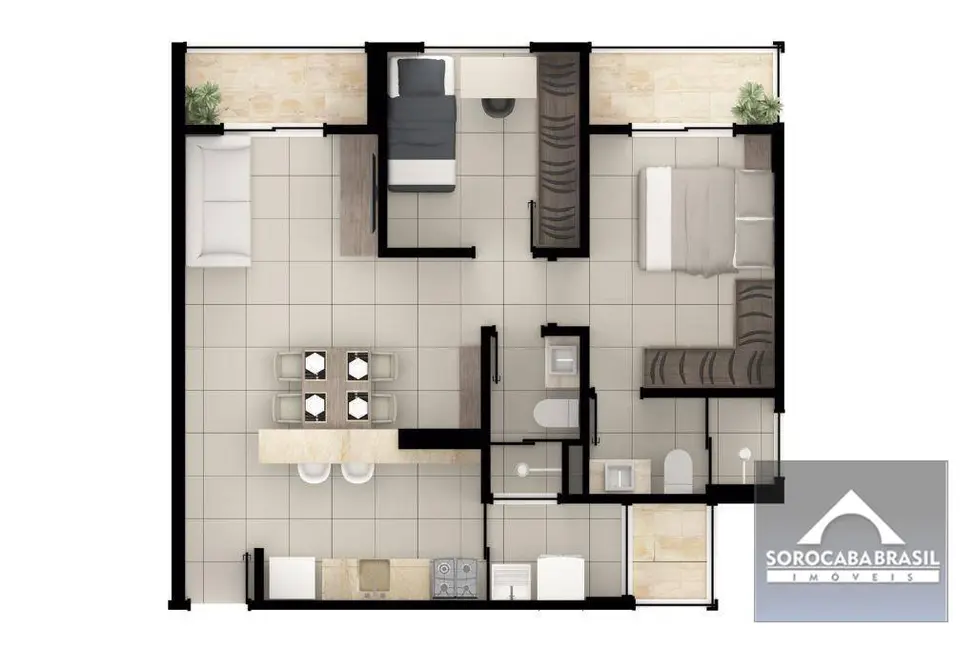 Apartamento com 2 quartos à venda, 70m2 em Vila Hortência, Sorocaba - SP - imagem 3 Foto 3 de Apartamento com 2 quartos à venda, 70m2 em Vila Hortência, Sorocaba - SP