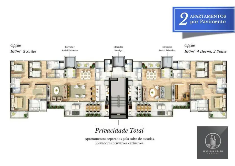 Foto 4 de Apartamento com 4 quartos à venda, 166m2 em Jardim América, Sorocaba - SP