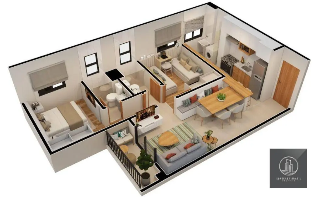 Apartamento com 2 quartos à venda, 55m2 em Jardim Europa, Sorocaba - SP - imagem 6 Foto 6 de Apartamento com 2 quartos à venda, 55m2 em Jardim Europa, Sorocaba - SP