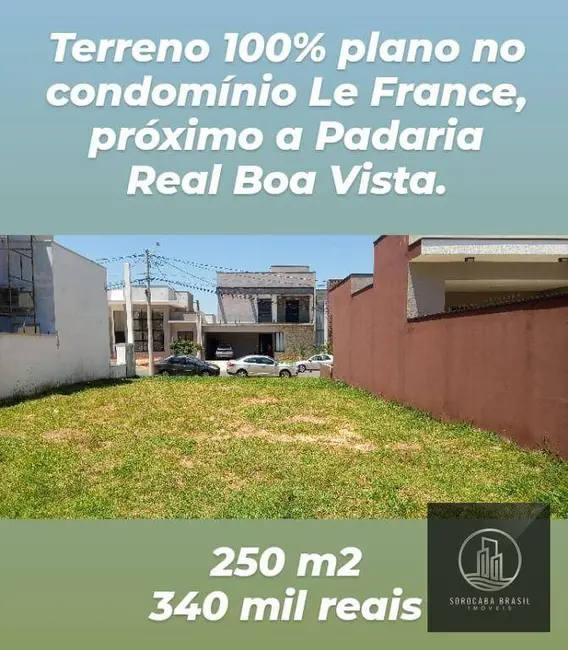 Foto 1 de Terreno / Lote à venda, 250m2 em Aparecidinha, Sorocaba - SP