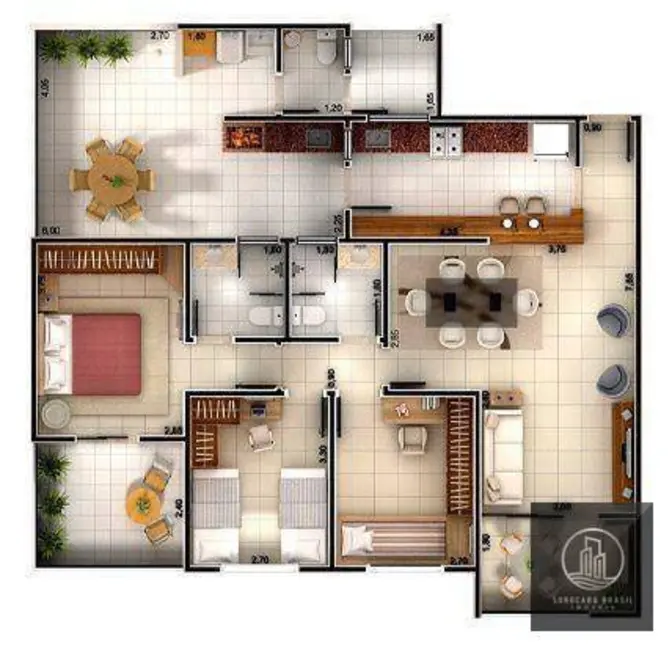 Foto 6 de Apartamento com 3 quartos à venda, 97m2 em Vila Espírito Santo, Sorocaba - SP