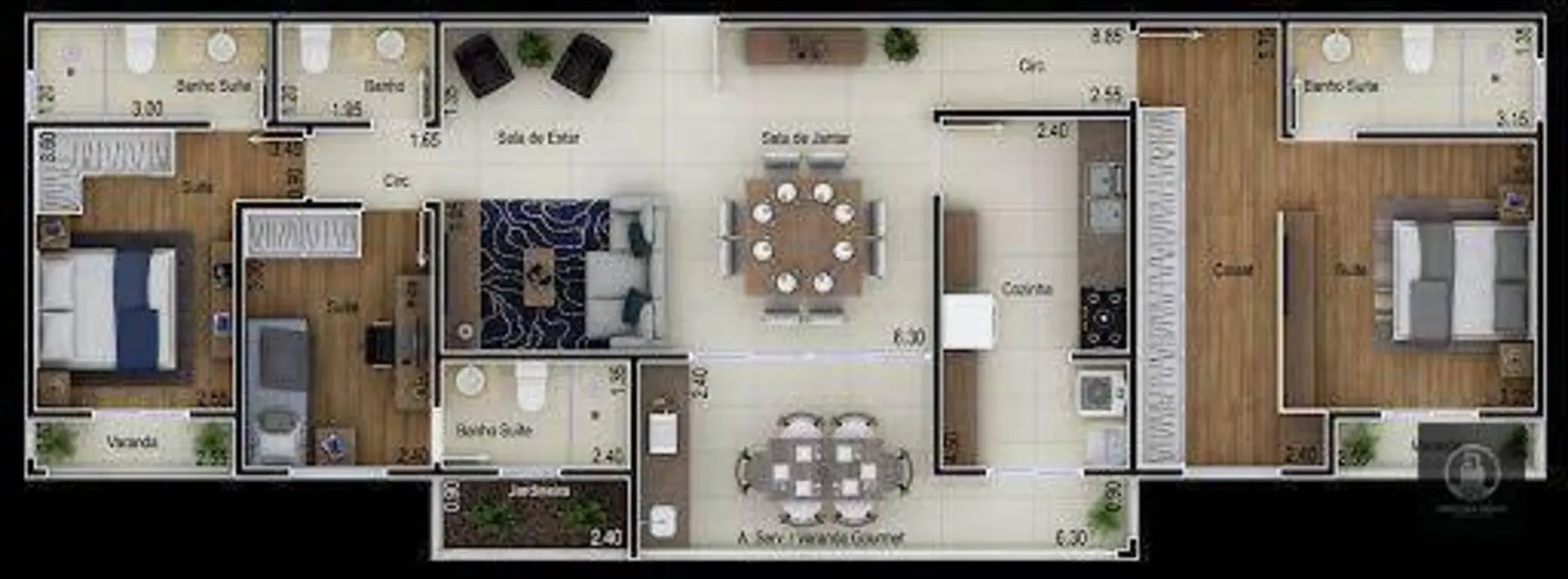 Apartamento com 2 quartos à venda, 55m2 em Centro, Sorocaba - SP - imagem 3 Foto 3 de Apartamento com 2 quartos à venda, 55m2 em Centro, Sorocaba - SP