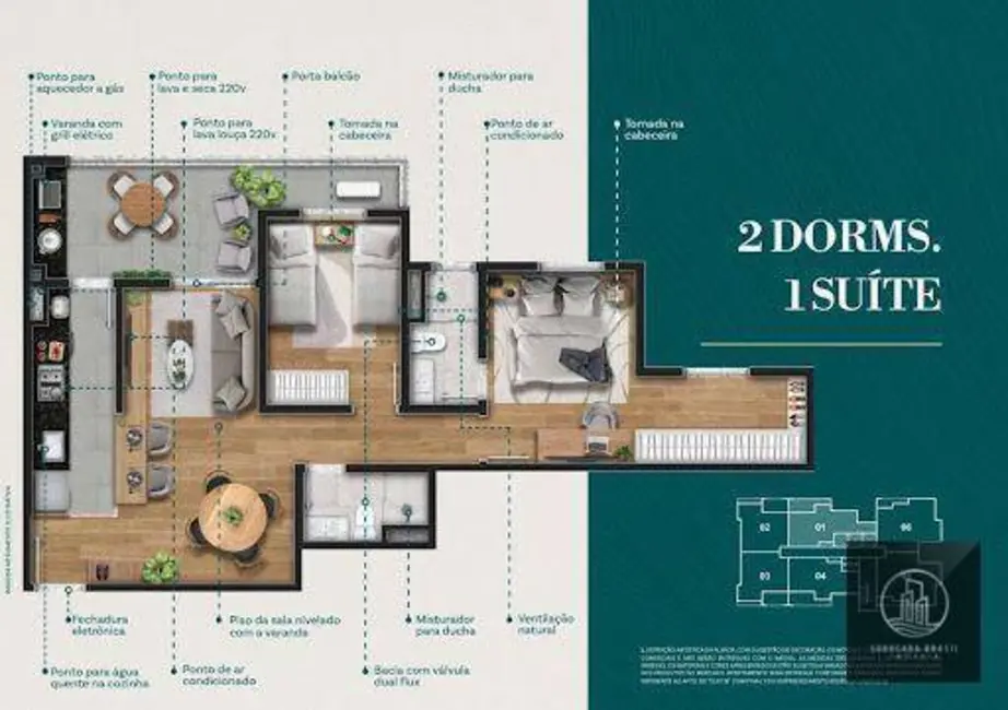 Apartamento com 2 quartos à venda, 73m2 em Parque Campolim, Sorocaba - SP - imagem 4 Foto 4 de Apartamento com 2 quartos à venda, 73m2 em Parque Campolim, Sorocaba - SP