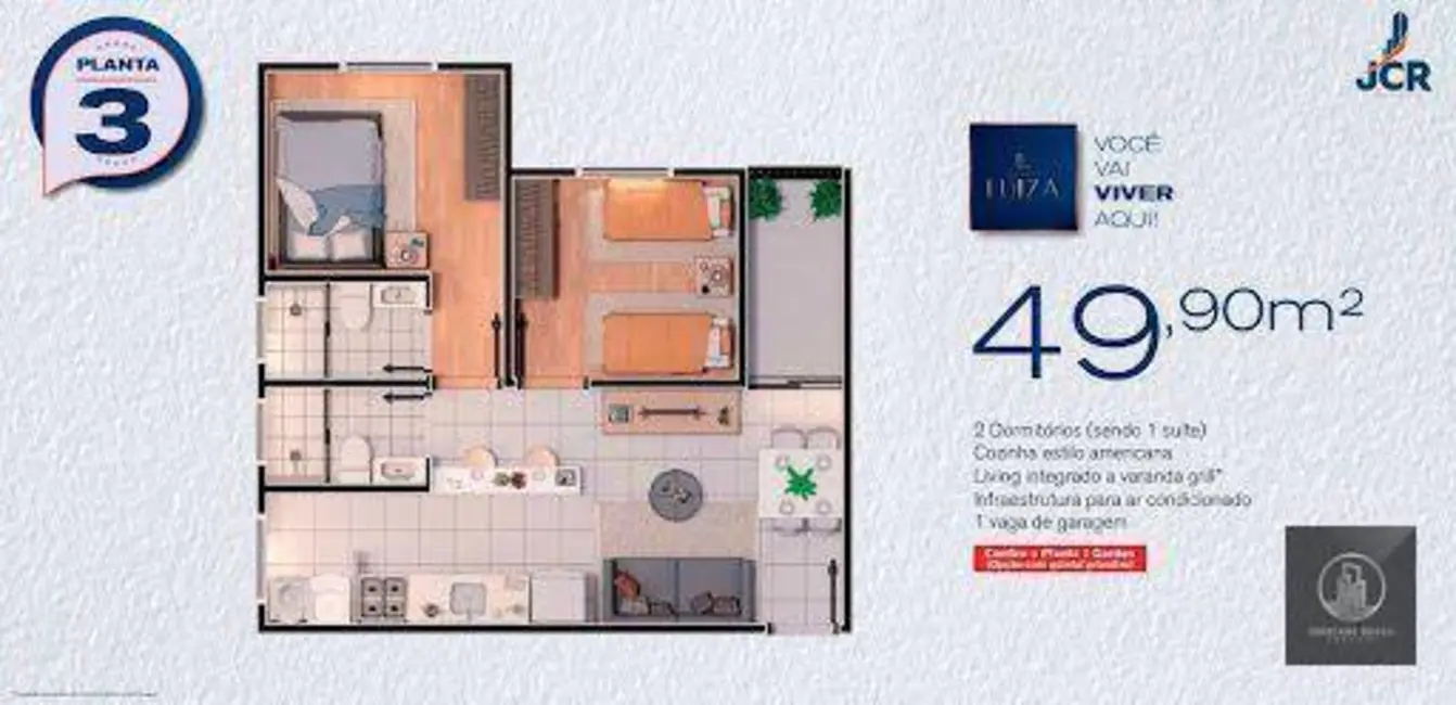 Foto 6 de Apartamento com 2 quartos à venda, 50m2 em Jardim Gramados de Sorocaba, Sorocaba - SP