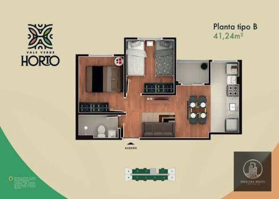Foto 4 de Apartamento com 2 quartos à venda, 42m2 em Sorocaba - SP
