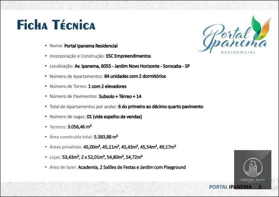 Apartamento com 2 quartos à venda, 56m2 em Jardim Novo Horizonte, Sorocaba - SP - imagem 4 Foto 4 de Apartamento com 2 quartos à venda, 56m2 em Jardim Novo Horizonte, Sorocaba - SP