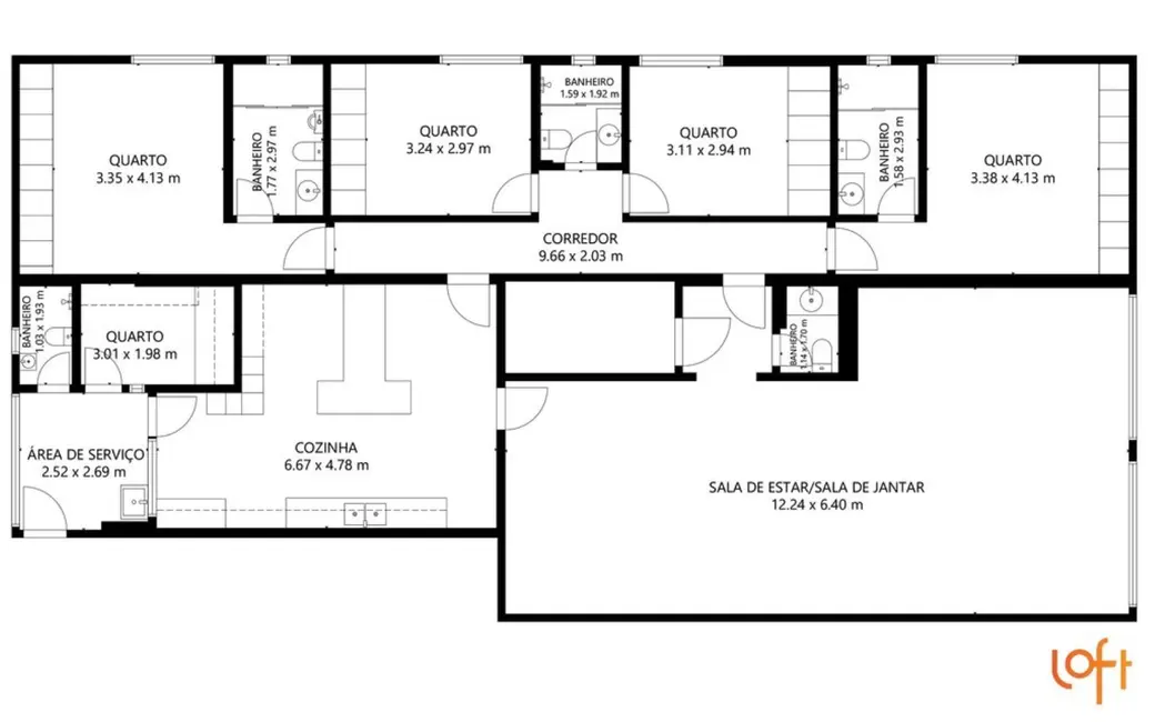 Apartamento com 4 quartos à venda, 227m2 em Bela Vista, São Paulo - SP - imagem 9 Foto 9 de Apartamento com 4 quartos à venda, 227m2 em Bela Vista, São Paulo - SP