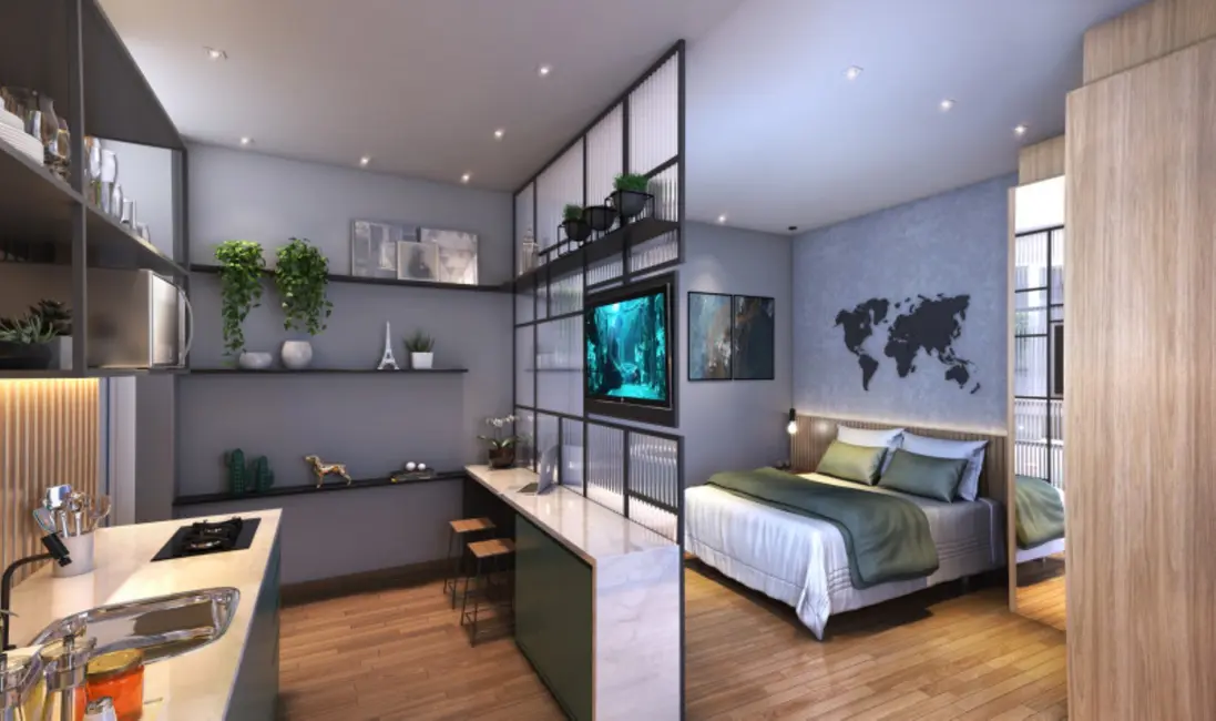 Apartamento com 1 quarto à venda, 36m2 em Moema, São Paulo - SP - imagem 4 Foto 4 de Apartamento com 1 quarto à venda, 36m2 em Moema, São Paulo - SP