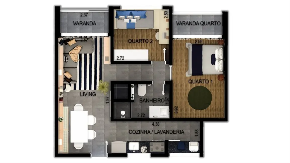 Apartamento com 2 quartos à venda, 55m2 em Moema, São Paulo - SP - imagem 8 Foto 8 de Apartamento com 2 quartos à venda, 55m2 em Moema, São Paulo - SP