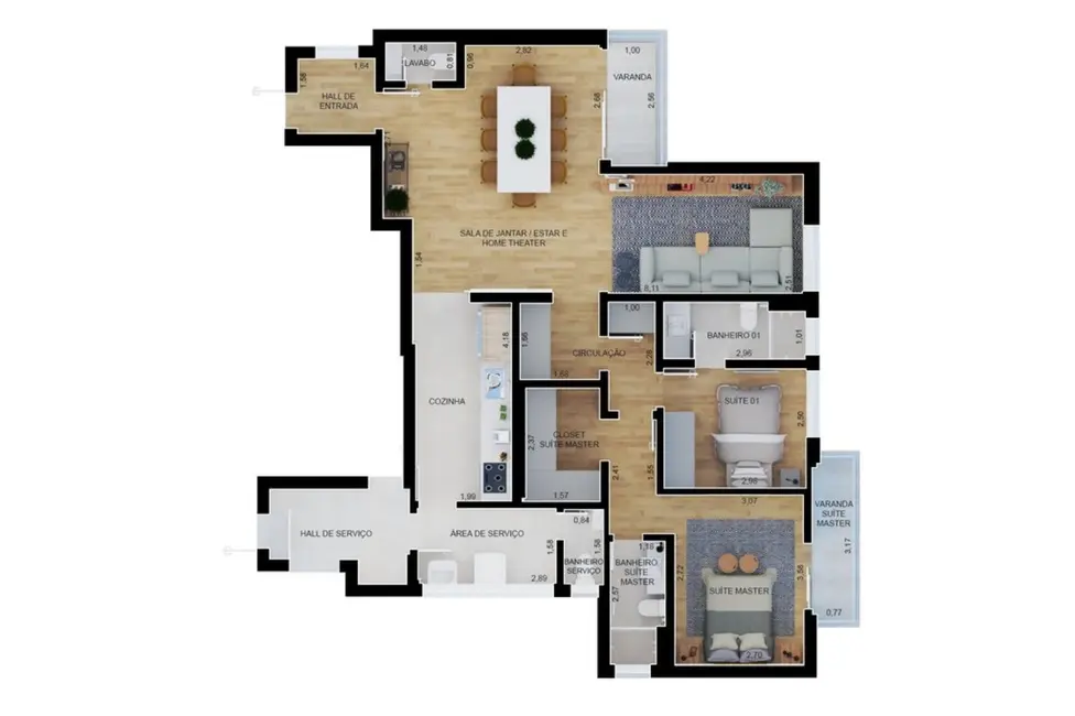 Foto 9 de Apartamento com 2 quartos à venda, 102m2 em Moema, São Paulo - SP