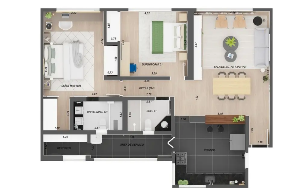 Apartamento com 2 quartos à venda, 103m2 em Bela Vista, São Paulo - SP - imagem 9 Foto 9 de Apartamento com 2 quartos à venda, 103m2 em Bela Vista, São Paulo - SP